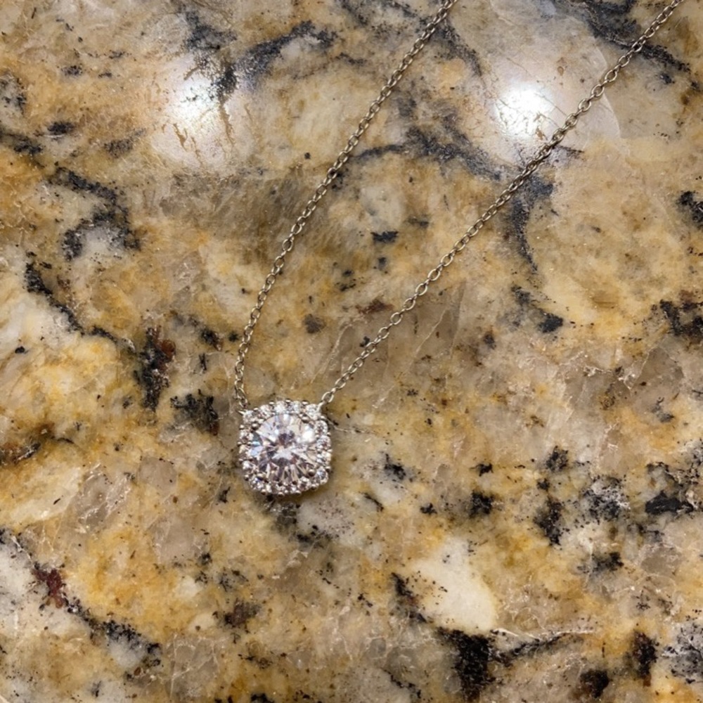 Pandora square sparkle necklace